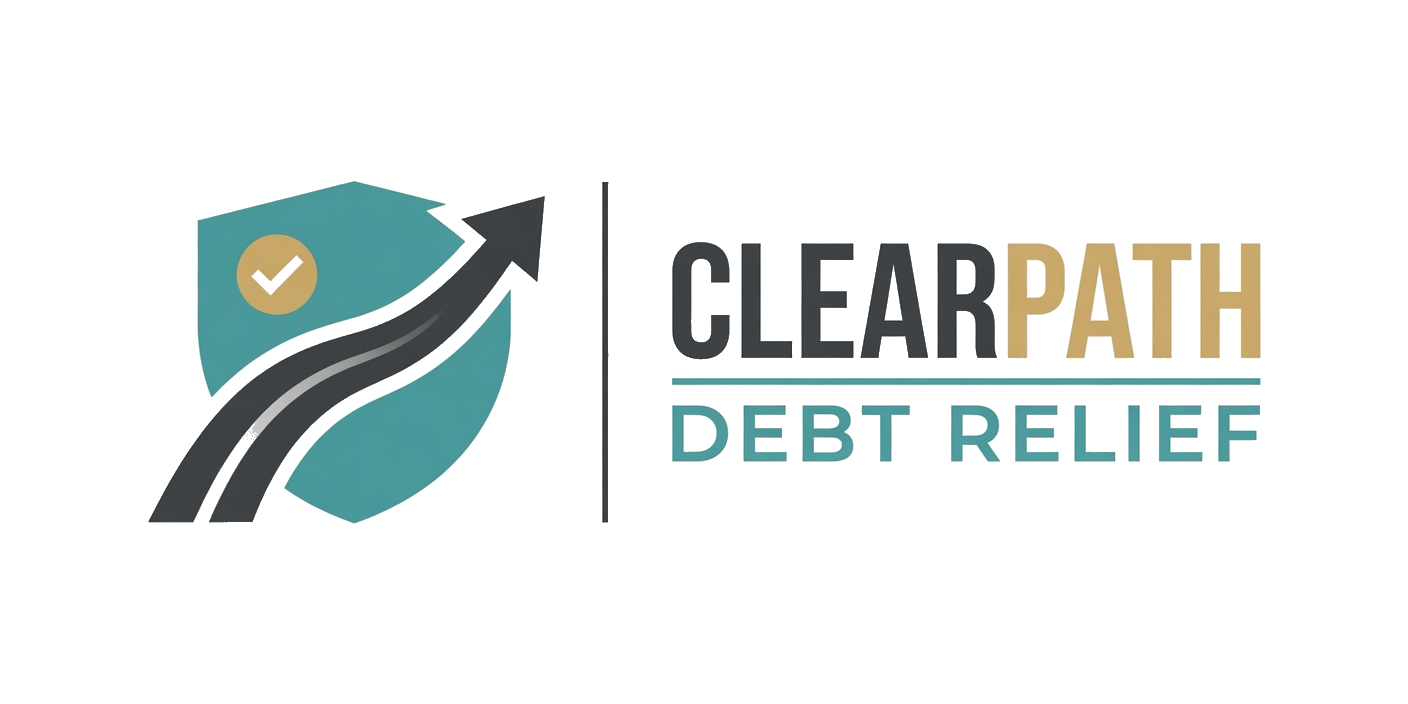 ClearPath Debt Relief logo by Grok Imagine on light background