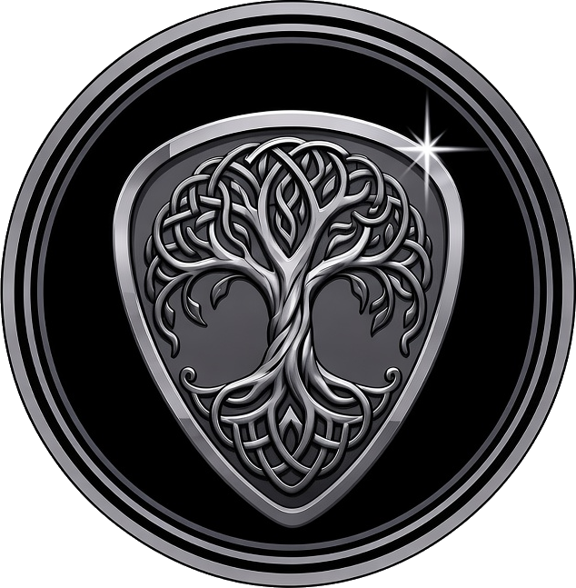 Heavy Metal Coins logo by Grok Imagine mark icon