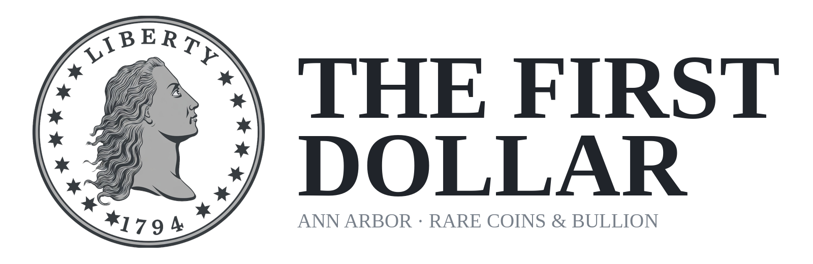 The First Dollar logo by Grok Imagine on light background