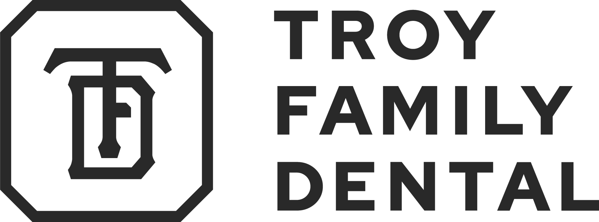 Troy Family Dental logo by Grok Imagine on light background