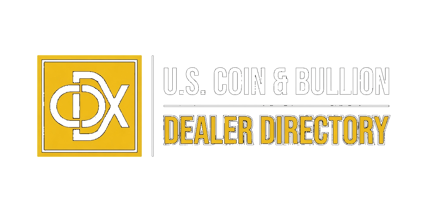 U.S. Coin & Bullion Dealer Directory logo by Grok Imagine on light background